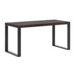 Ergonomický psací stůl z masivního dřeva, černý 160x70