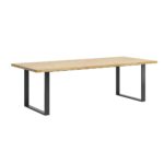 Stůl s dřevěnou deskou 250x100cm pro osm osob