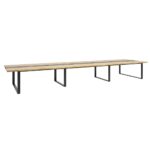 Rekordní konferenční stůl s dřevěnou deskou 600x150 cm