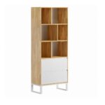 Bílá půdní knihovna na knihy nebo pořadače Loft Office Plus