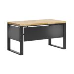 Půdní psací stůl 140x70 cm s dřevěnou deskou a směsmi