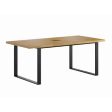 konferenční stůl s dřevěnou deskou