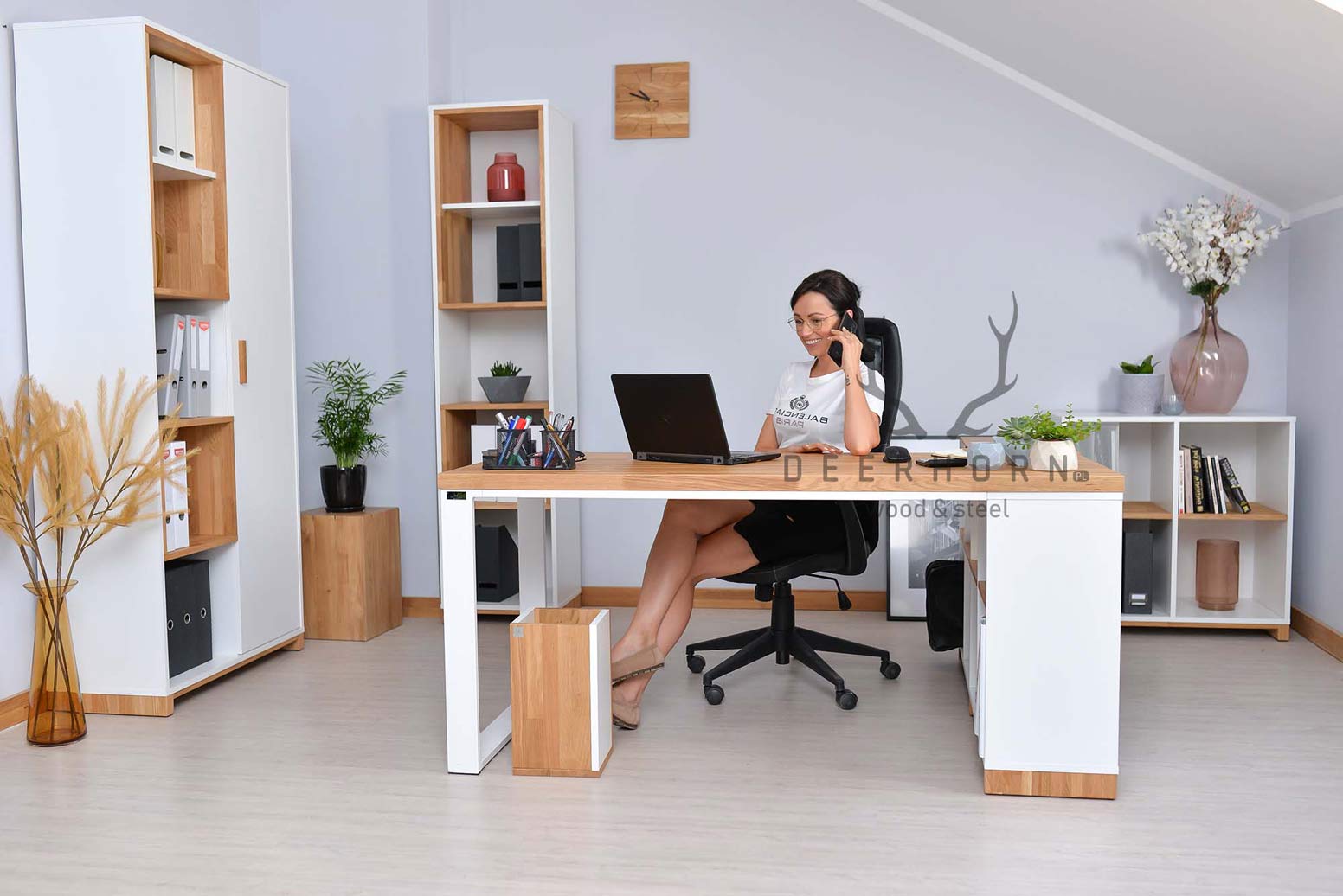 cabinet_desk_white skříňový stůl bílý