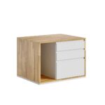 Bílý mobilní kontejner se zásuvkami "Loft office plus"