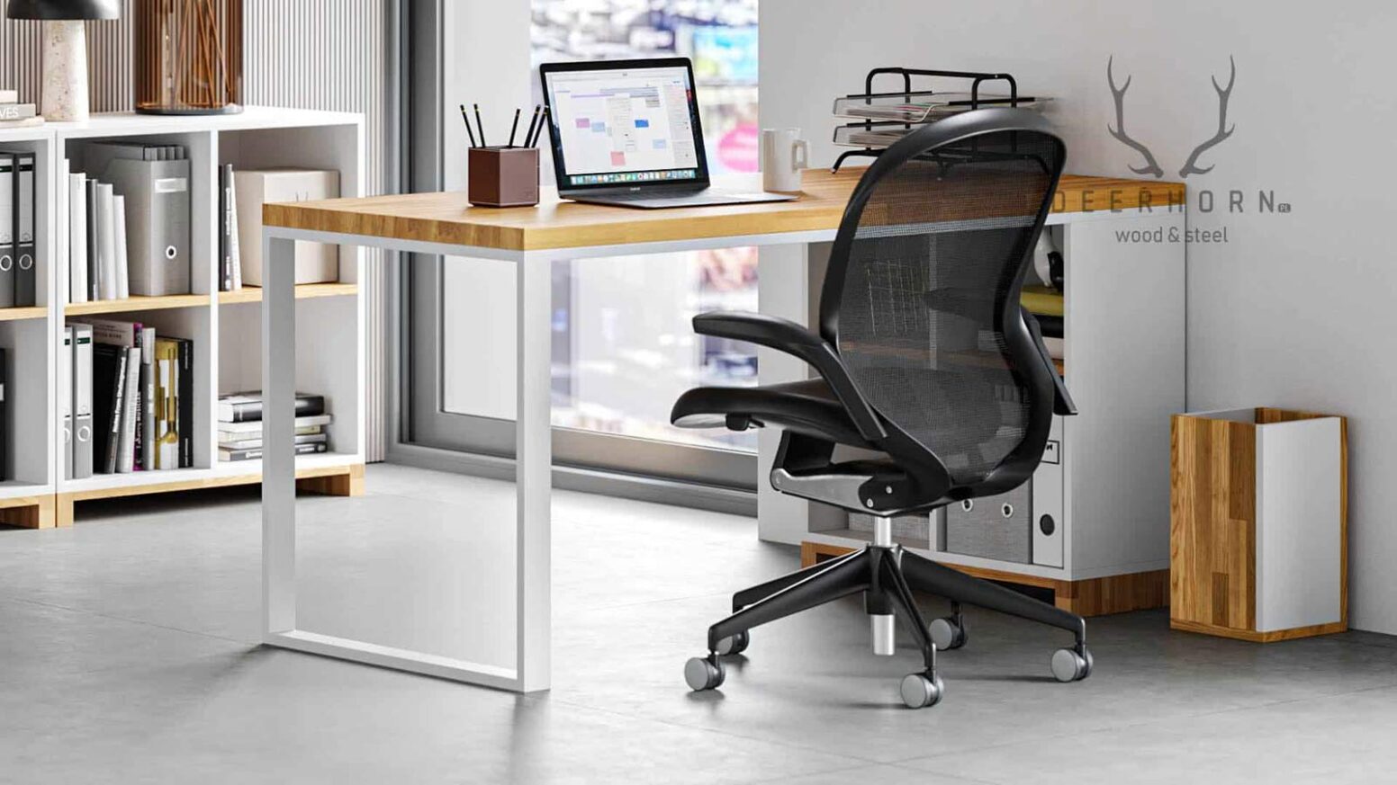 biale_desk_modern_office bílý moderní kancelářský stůl