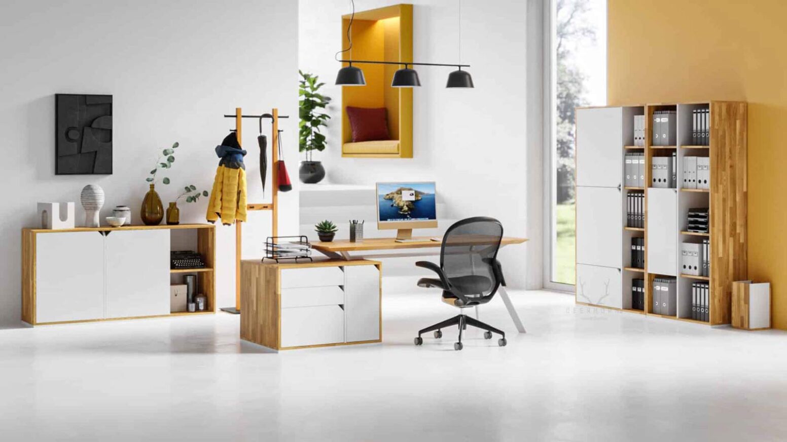 white_meble_office bílý kancelářský nábytek