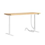 Bílý stůl s nastavitelnou výškou 160x70 cm. Ergonomická pracovní deska