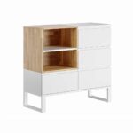 Bílá komoda se zásuvkami do kanceláře nebo pracovny Loft Office Plus