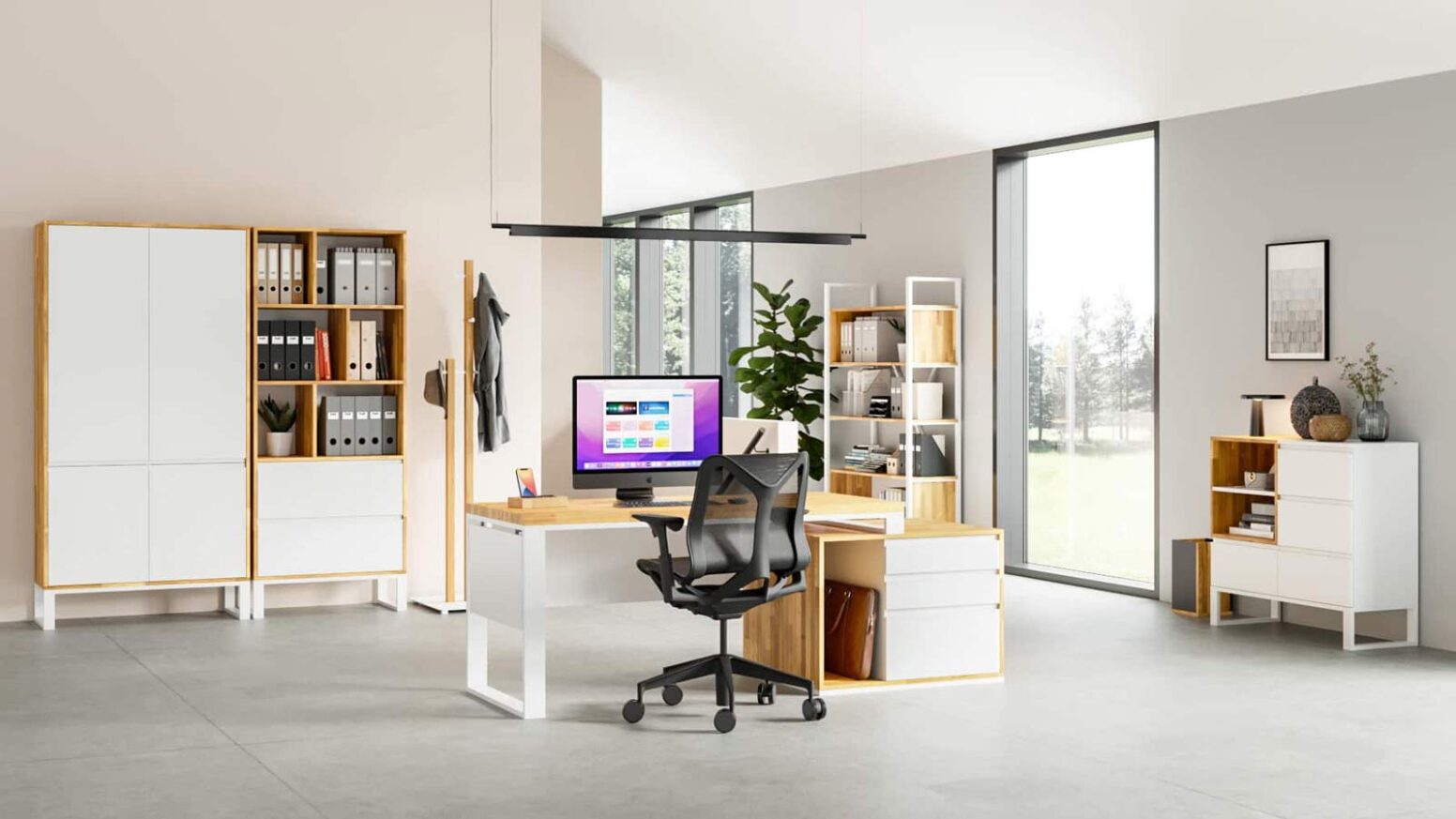 bílý/moderní_kancelářský_nábytek bílý trendy kancelářský nábytek, kancelářský nábytek