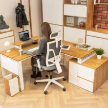 ergonomický stůl ve tvaru L pro generálního ředitele