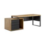 Loft Office Plus 180 cm levá strana černá