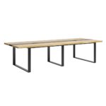 Konferenční stůl s dřevěnou deskou 320x120cm s otvory pro kabely