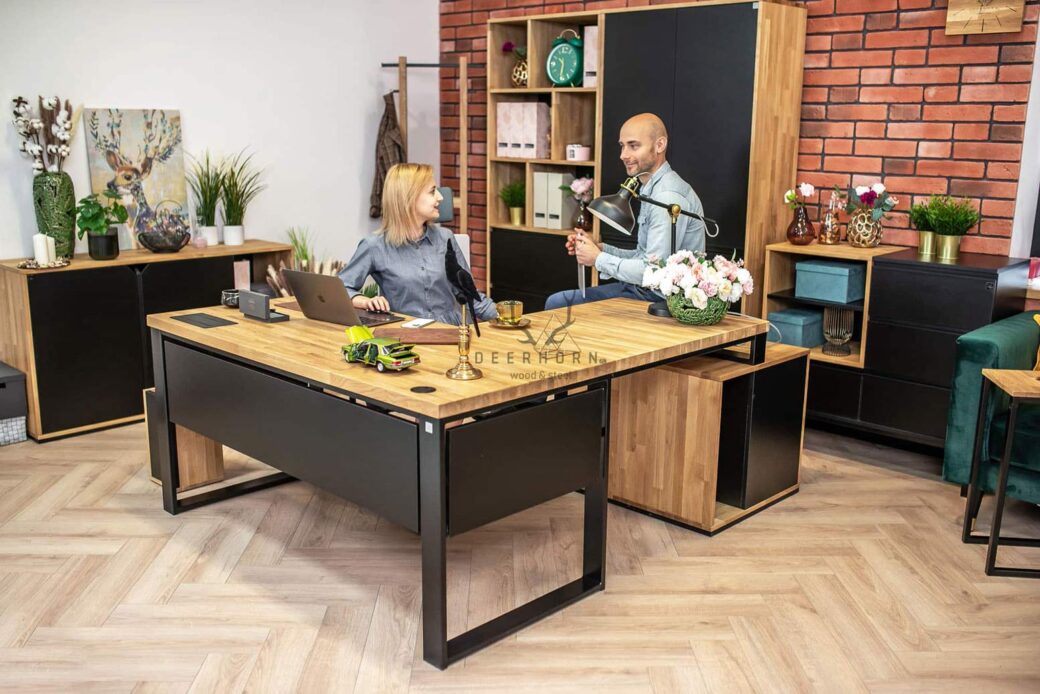 Rohový psací stůl Loft z kolekce Loft Office Plus od společnosti Deerhorn