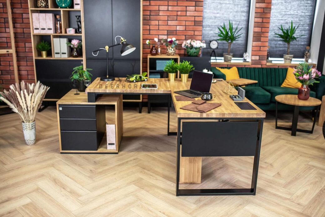Rohový psací stůl Loft z kolekce Loft Office Plus od společnosti Deerhorn