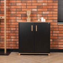 úzká kancelářská komoda černá loft