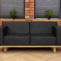 kožená pohovka pro kosmetický salon