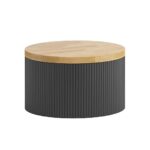 Kulatý rýhovaný konferenční stolek Ø 60 cm