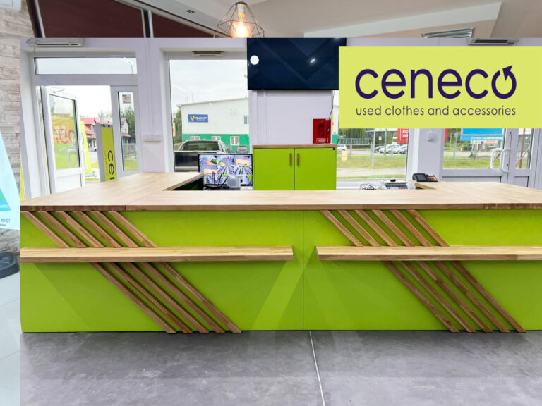 Nábytek do prodejny oděvů Ceneco