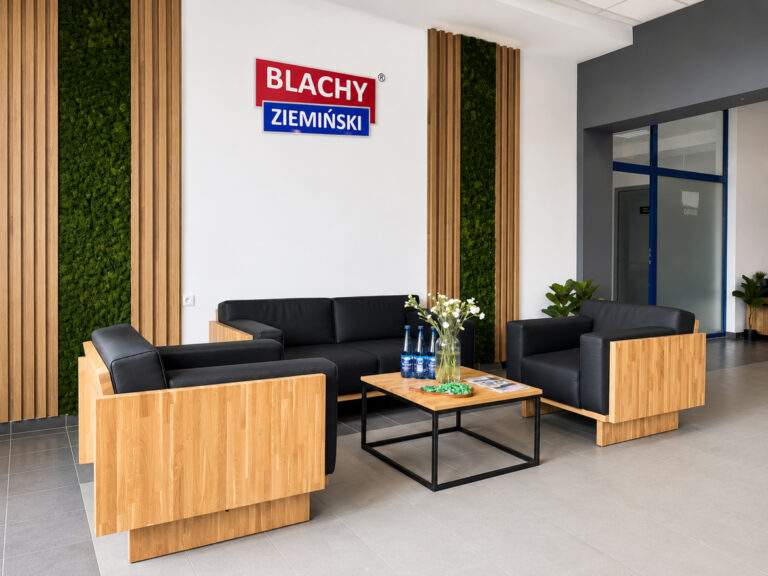 Zákaznická zóna pro společnost Blachy Ziemiński z Biłgoraje působící v oboru střešních krytin